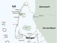 204  Schiffstour, vorbei an den Halligen, nach Nordstrand und zurück